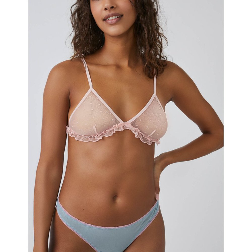 🎉LAST CHANCE🎉 FREE PEOPLE Say So Triangle Bra / Light Pink - Picture 5 of 9